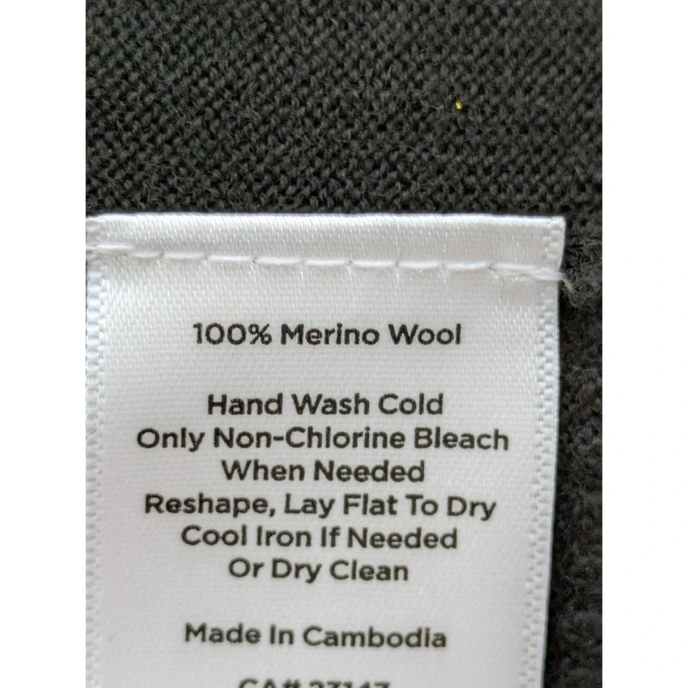 Talbots Plus‎ Long Sleeve Sweater Pullover V-Neck Merino Wool Size 2X Black NWT - Picture 5 of 6